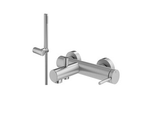 Wall-mounted Stelo Bathtub Mixer with Brushed Chrome Equipment