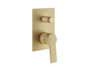 Trend Built-in Shower Mixer Plate with Diverter in Satin Gold