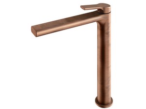 Tall Trend Basin Mixer without Waste Brushed Copper