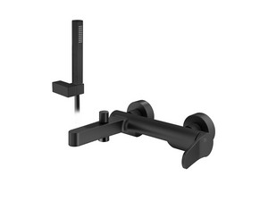 Mamba Bathtub Set with Matt Black Equipment