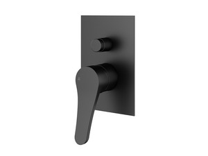 Mamba Built-in Shower Mixer Plate with Diverter, Matt Black