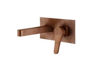 Mamba Wall Mounted Basin Mixer without Waste Brushed Copper