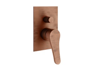 Mamba Built-in Shower Mixer Plate with Brushed Copper Diverter