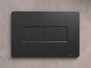 NATIVA Rectangular Dual Flush Plate Matt Black