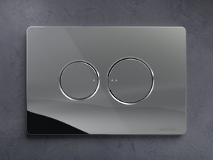 NATIVA Rounded Dual Flush Plate Chrome