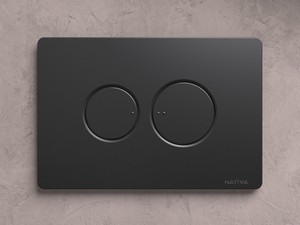 NATIVA Rounded Dual Flush Plate Black Matt