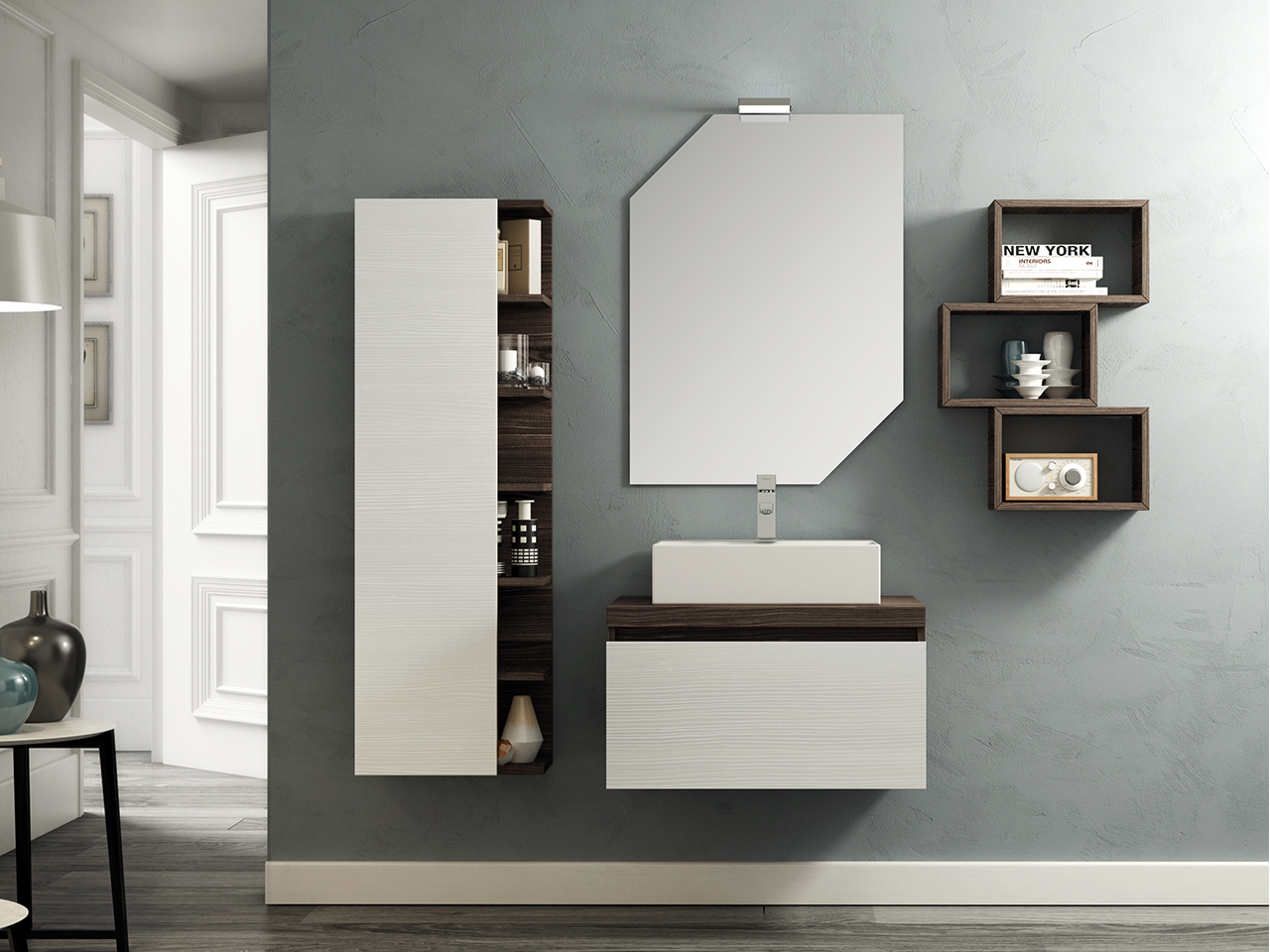 mobile bagno 70 cm bianco