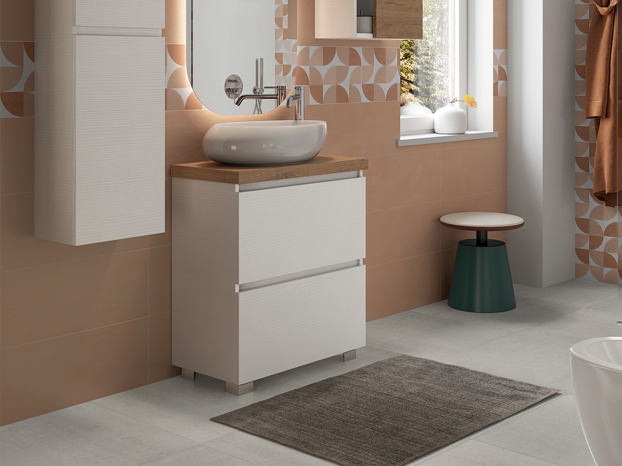 mobile bagno a terra 70 cm