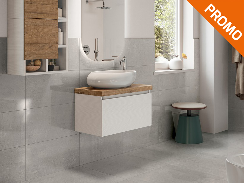 Meuble salle de bains compact QUBO P38