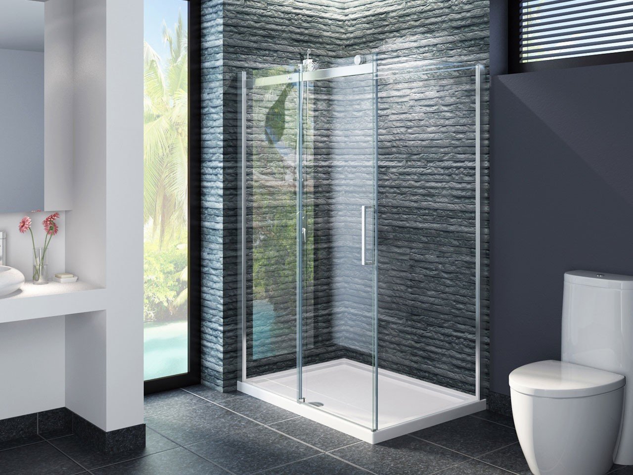 Box Doccia Angolare Oxo2 80x120 H200 Porta Scorrevole Apertura a