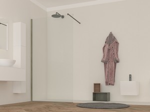 Walk-In Om 90 cm H200 Transparent/Cognac Oak