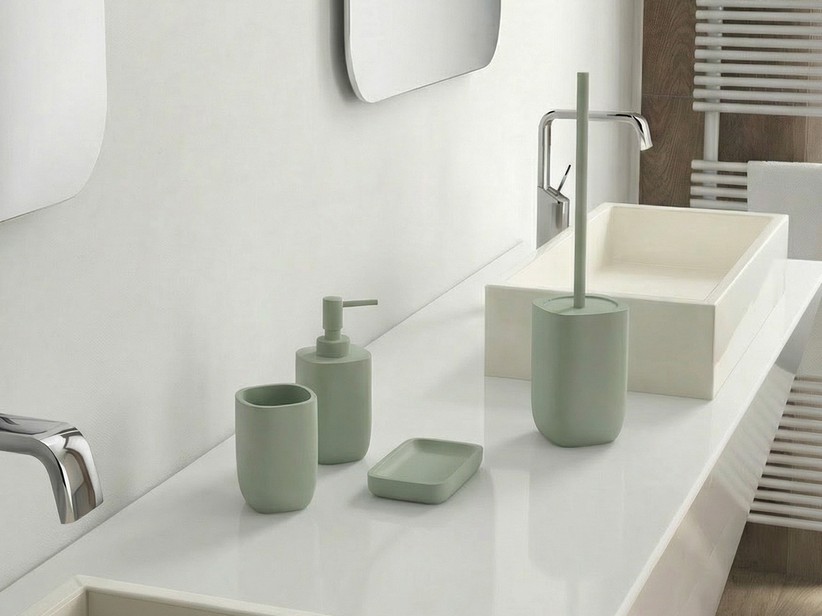 Joy Bathroom Accessories - Matt Sage Green
