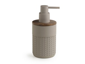 Lya Dispenser in Grey/Natural Dark Bamboo Wood