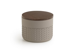 Lya Container in Grey/Natural Dark Bamboo Wood