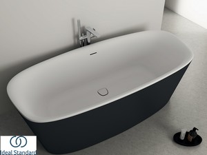 Freistehende Badewanne Ideal Standard® Atelier Dea 180x80 cm Zweifarbig Weiß/Seidenschwarz Matt