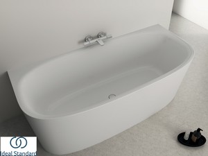 Freistehende Badewanne Wandmontage Ideal Standard® Atelier Dea 180x80 cm Weiß Glänzend
