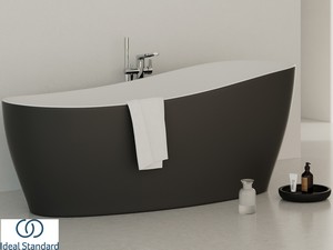Freistehende Badewanne Ideal Standard® Atelier Around 180x85 cm Zweifarbig Weiß Glänzend/Schwarz Glänzend