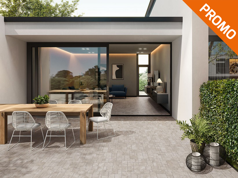 Carrelage extérieur grès cérame effet pierre 30,5x30,5 - Ardoise Mix