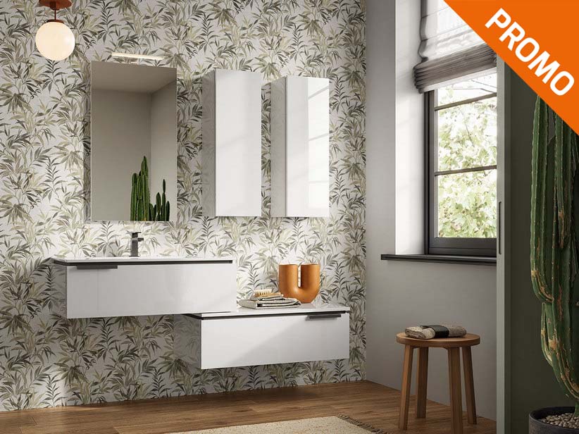 Carrelage décoratif salle de bains grès cérame effet papier peint - Murales 60x120