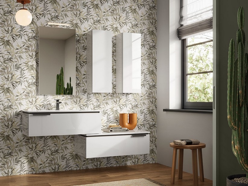 Flowered Wallpaper Effect Bathroom Porcelain Tile 60x120 - Murales