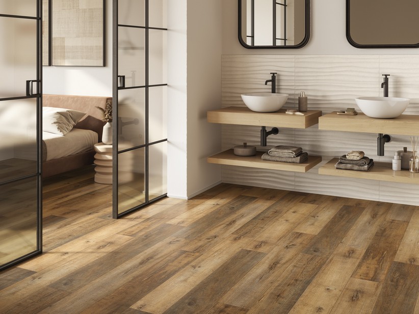 Homeforia Cornice In Legno Di Rovere Marrone Con Passepartout - 12,7x18,4 Cm, Vetro Temperato, Gancio Da Parete Incluso, Confezione Ecologica