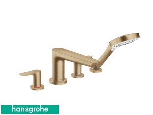4-Loch-Mischbatterie für den Badewannenrand Hansgrohe® Talis E Bronze Satiniert