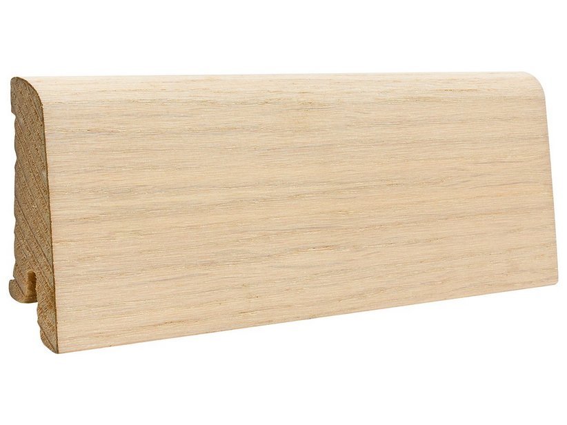 Plinthe bois chêne blanc vernis 15x60x2400 mm