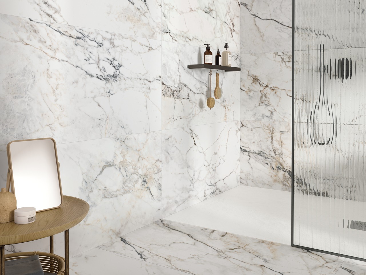 BIANCO PAROS TILE 60x120 GRES MARBLE EFFECT 3D WHITE MATT - Iperceramica