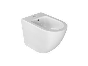 Bidet à poser adossé au mur Moon blanc brillant