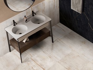 BLADE WHITE 60X60 METALLIC EFFECT PORCELAIN TILE