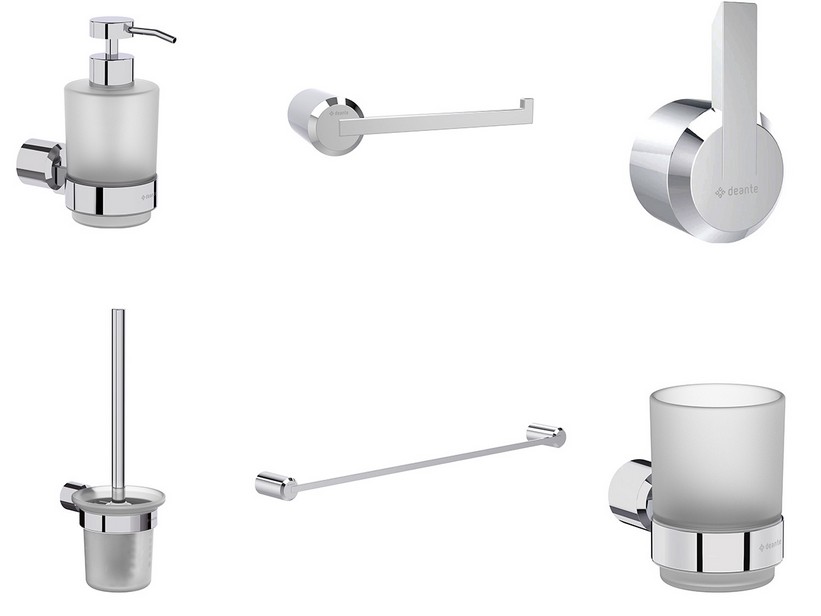Accessoires de salle de bains Blur en acier inox chrome