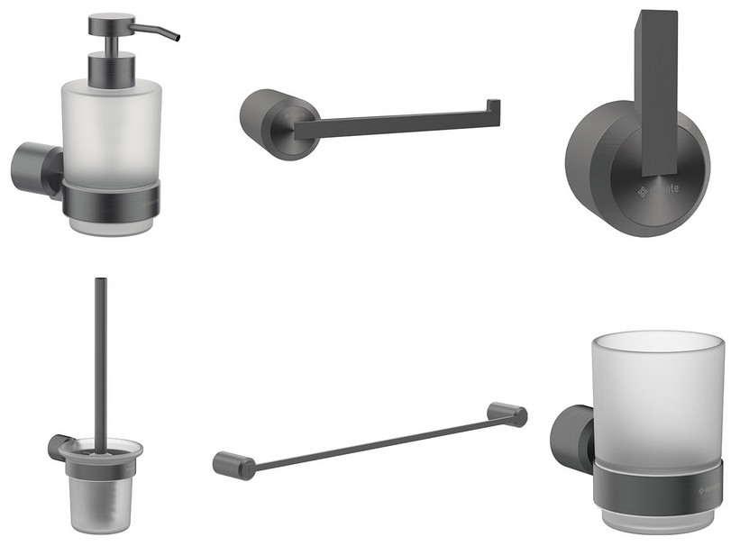 Accessoires de salle de bains Blur en acier inox titane