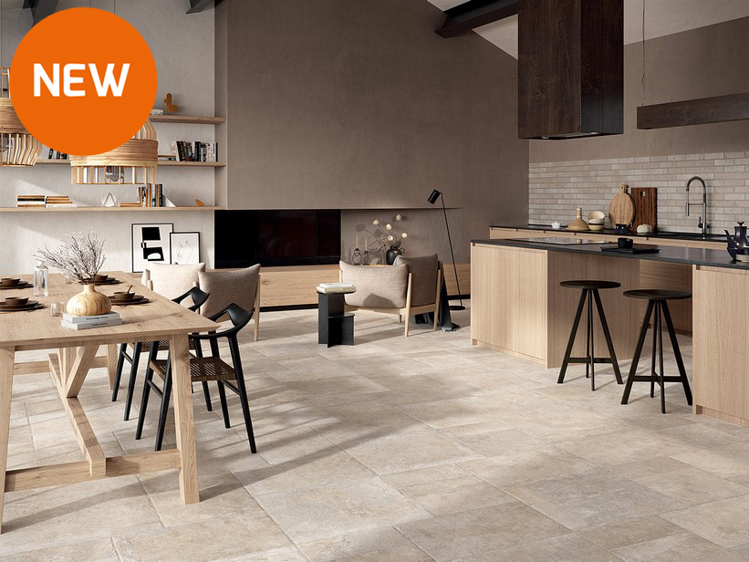 Stone Effect Multiformat Porcelain Stoneware Beige - Borgogna