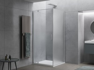 DADO SHOWER BOX 100X90 H200 LEFT PIVOT DOOR CRYSTAL SATIN CHROME