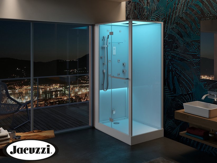 Cabine de douche hydromassante Jacuzzi® Bali avec hammam 120x80
