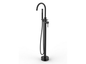 Carola Freestanding Bath Mixer with Handshower Black Matt