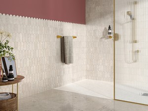 Mosaico Chambord Plume Beige 30,4x27,3 Gres Effetto Pietra Avorio