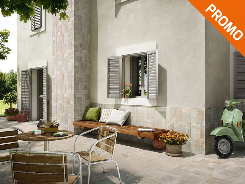 Carrelage extérieur grès cérame 30,8x61,5 effet pierre - Cheyenne