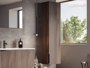 Hängeschrank AVIVO gerippte Ausführung dunkel Eiche