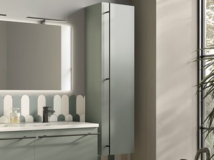 Hängeschrank LUMI H140 cm mit 1 Tür, mattgrün