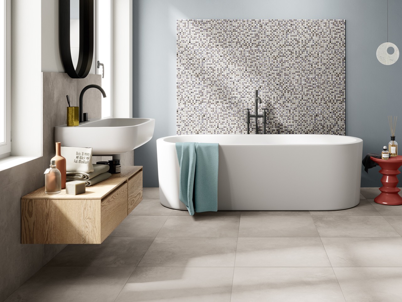 Piastrella Comfort Grey 60x60 Gres Effetto Cemento Grigio - Iperceramica