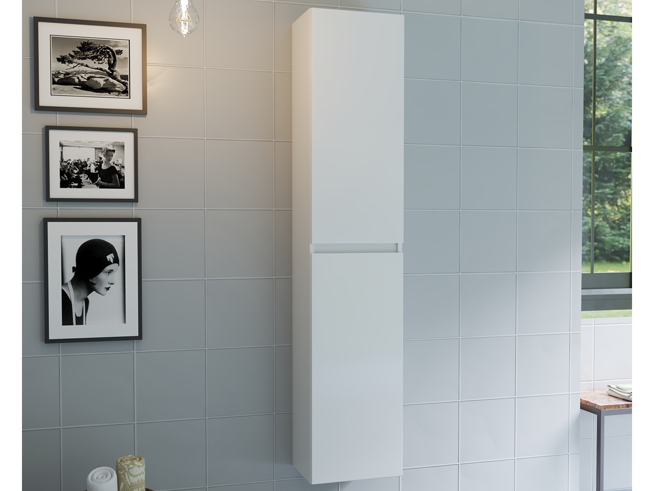 Rak Colonna Compact – Altezza 66 Cm, Design Essenziale, In Materiale Resistente, Per Bagno O Casa, Ideale Per Piccoli Spazi