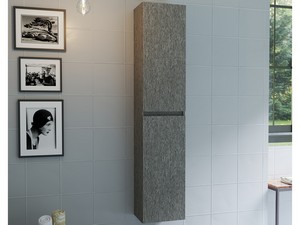 Colonna bagno a terra 2 ante 1 cassetto 32x178x33 cm grigio larice