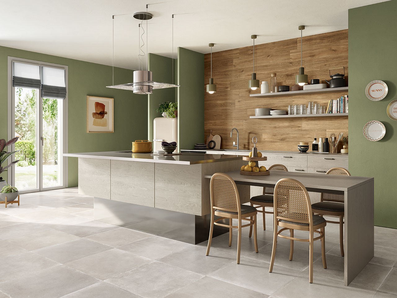 Carrelage Concrete Grey 60x60 grès cérame effet béton gris clair ...