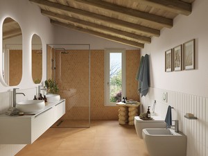 Creta Rosso Tile 60x60 Stoneware Red Terracotta Effect