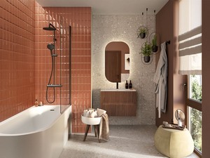 Carrelage Diamante Terracotta 7,5x15 métro terre cuite