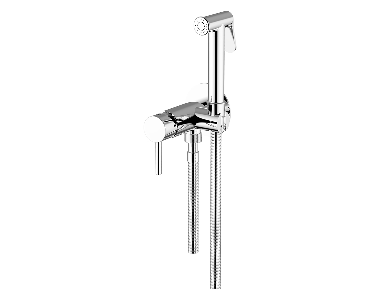 Paloma-WC Idroscopino, Set Doccia Idrogetto In ABS, Supporto Con Arresto Acqua 12m E Flessibile Cromolux In Pvc Retinato Nylon C69017800030015 87429841