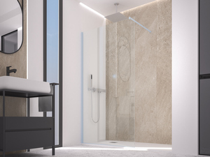 Zen Color Walk In Shower 98-100 cm H200 Transparent Blue Vintage