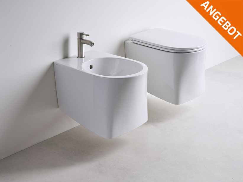 Hänge-WC Rimless und Bidet DP