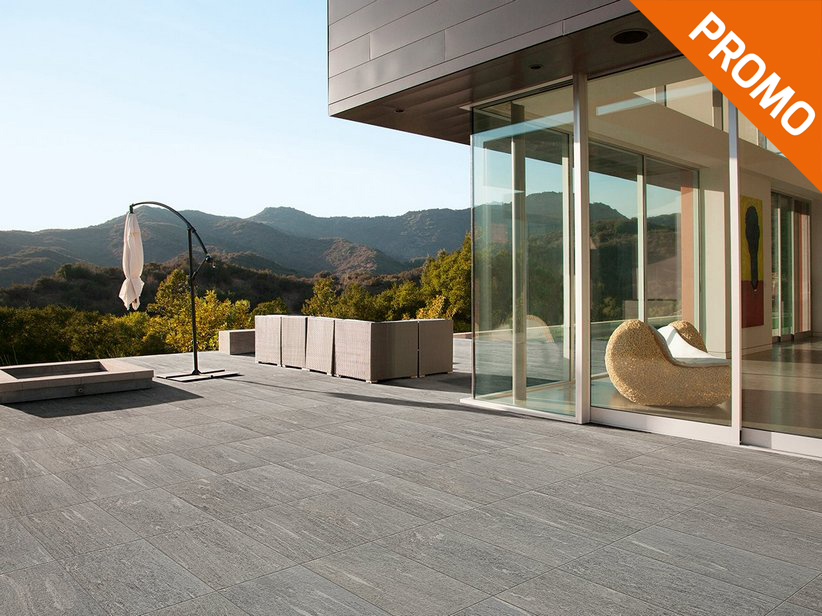 Carrelage extérieur grès cérame imitation quartzite - Engadina